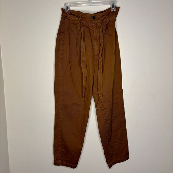 Free People Womens Hi-Waisted Pegged 90s Pant in Maize size 2 - Picture 1 of 10